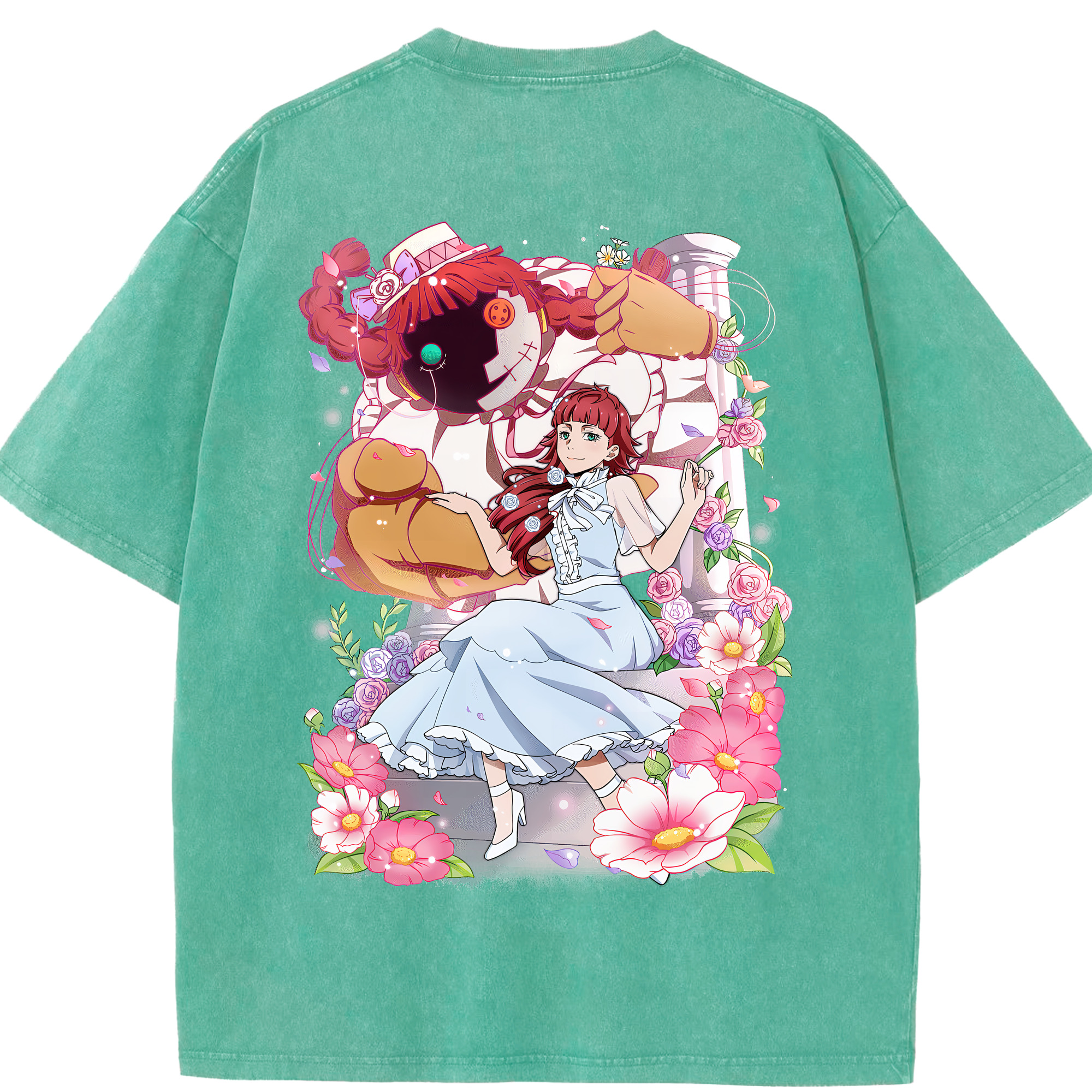 （画像用） 文豪ストレイドッグス Bungo Stray Dogs 綿100% ヴィンテージ風 半袖Tシャツ（背面プリント）
